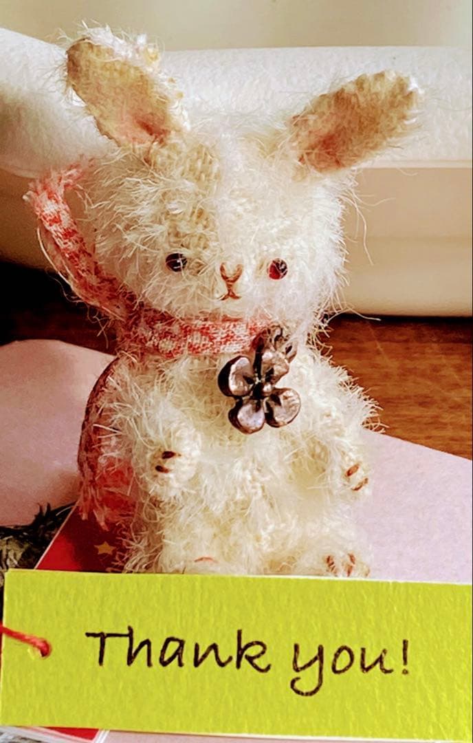 moriのえほん様　ラブリーなうさぎさん　ミニチュアぬいぐるみ