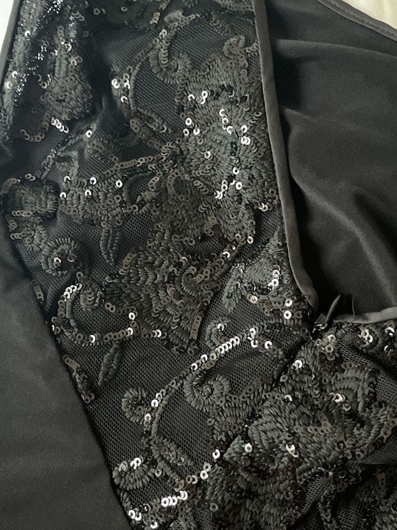 新品未使用　ラルフローレン　背中のレースが美しい ブラック パーティードレス