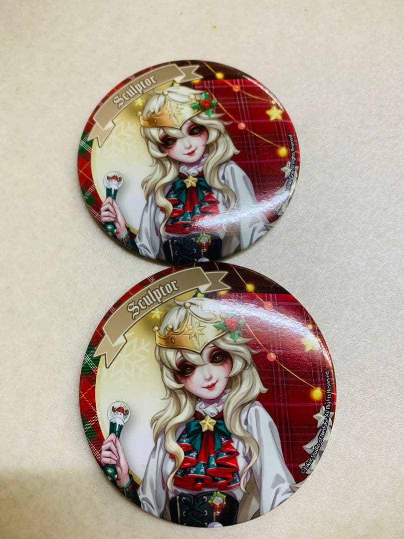 第五人格75mm缶バッジ スイパラ　バトラーズカフェ　コラボ　彫刻師　ガラテア