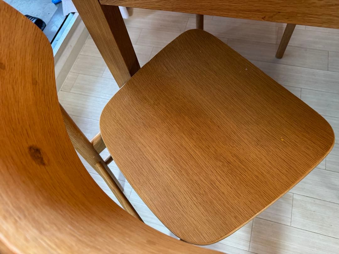 無印良品 ダイニングテーブルセット チェア オーク材 大阪 手渡し 期間限定