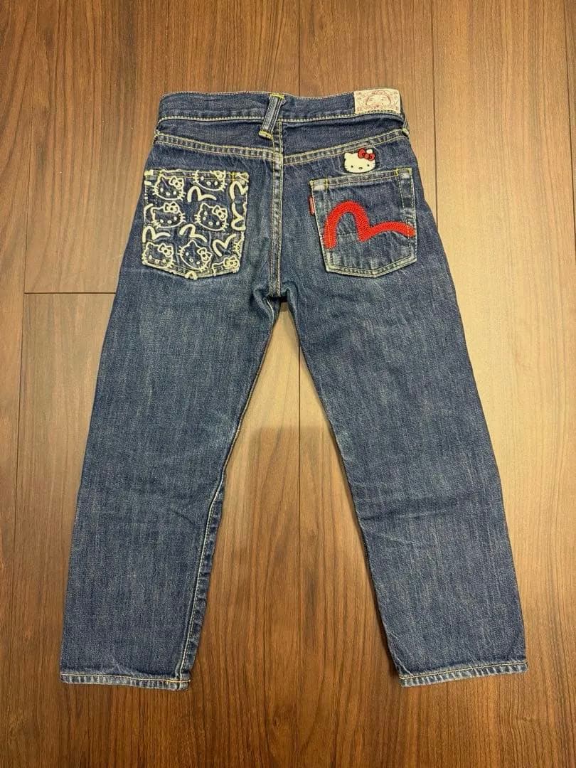 【ヴィンテージ】evisu ハローキティコラボデニム 100〜110cm
