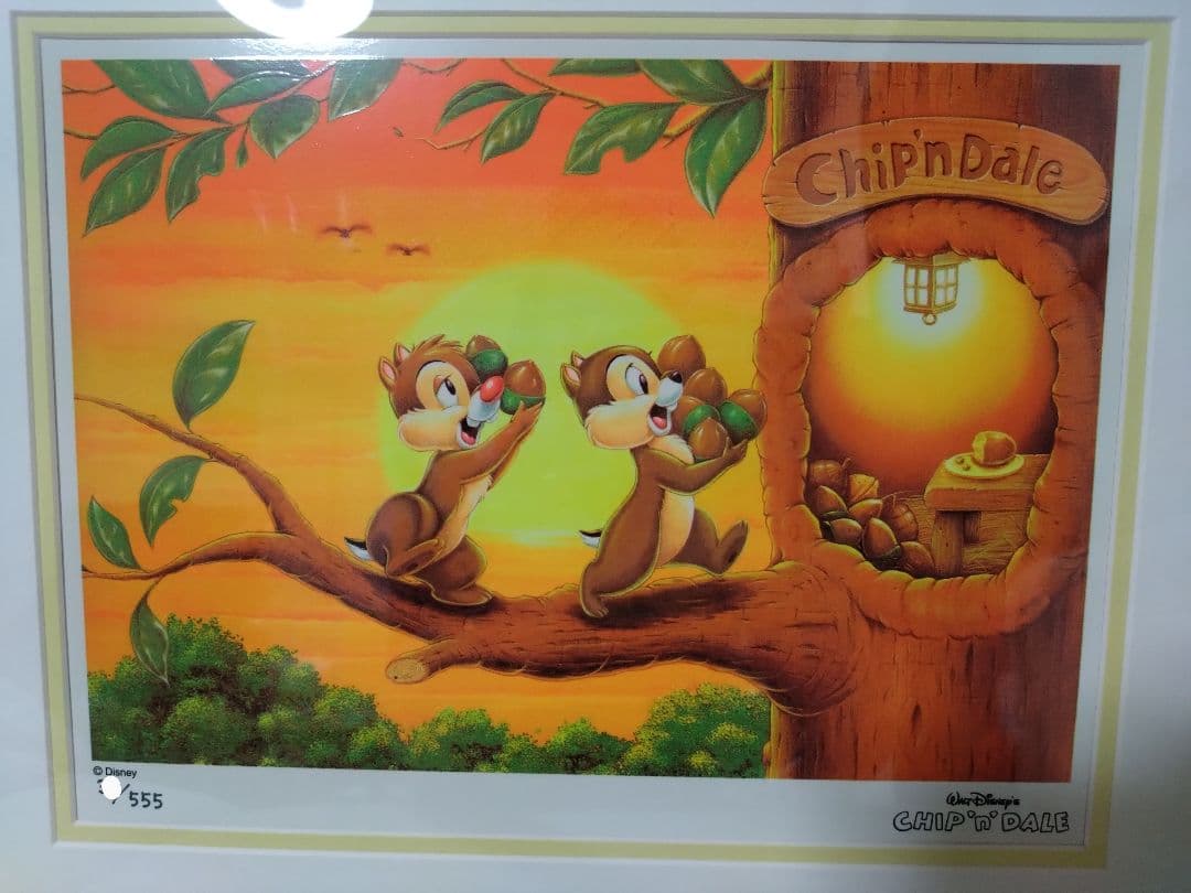 【再値下げ】チップとデール　ディズニー　版画