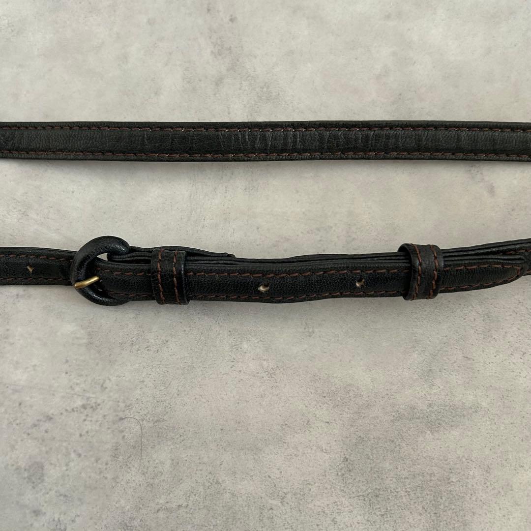 美品ゲンテン ショルダーバッグ 2way 山羊革 ゴートスキン ヌメボストン