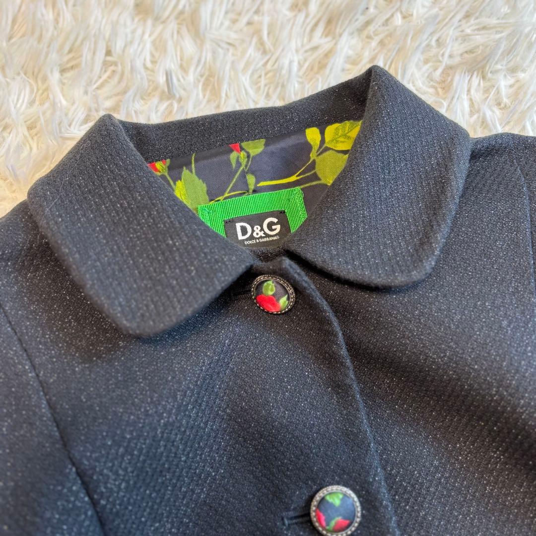 美品✨ドルチェ＆ガッバーナ　ロングコート　裏地花柄　Mサイズ