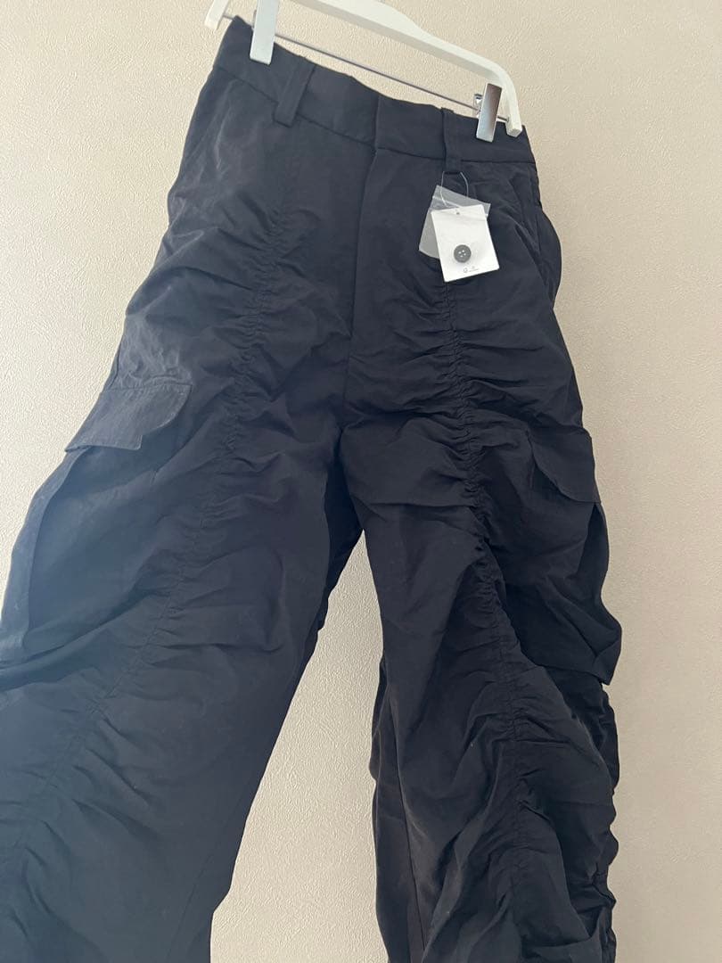 MURUA(ムルーア) シャーリングカーゴパンツ ブラック