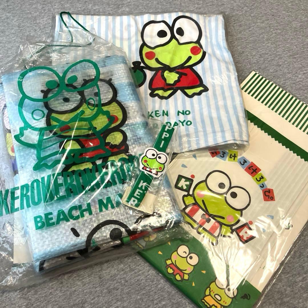 【未使用】レア サンリオ けろけろけろっぴ ビーチマット のれん ランチベルト