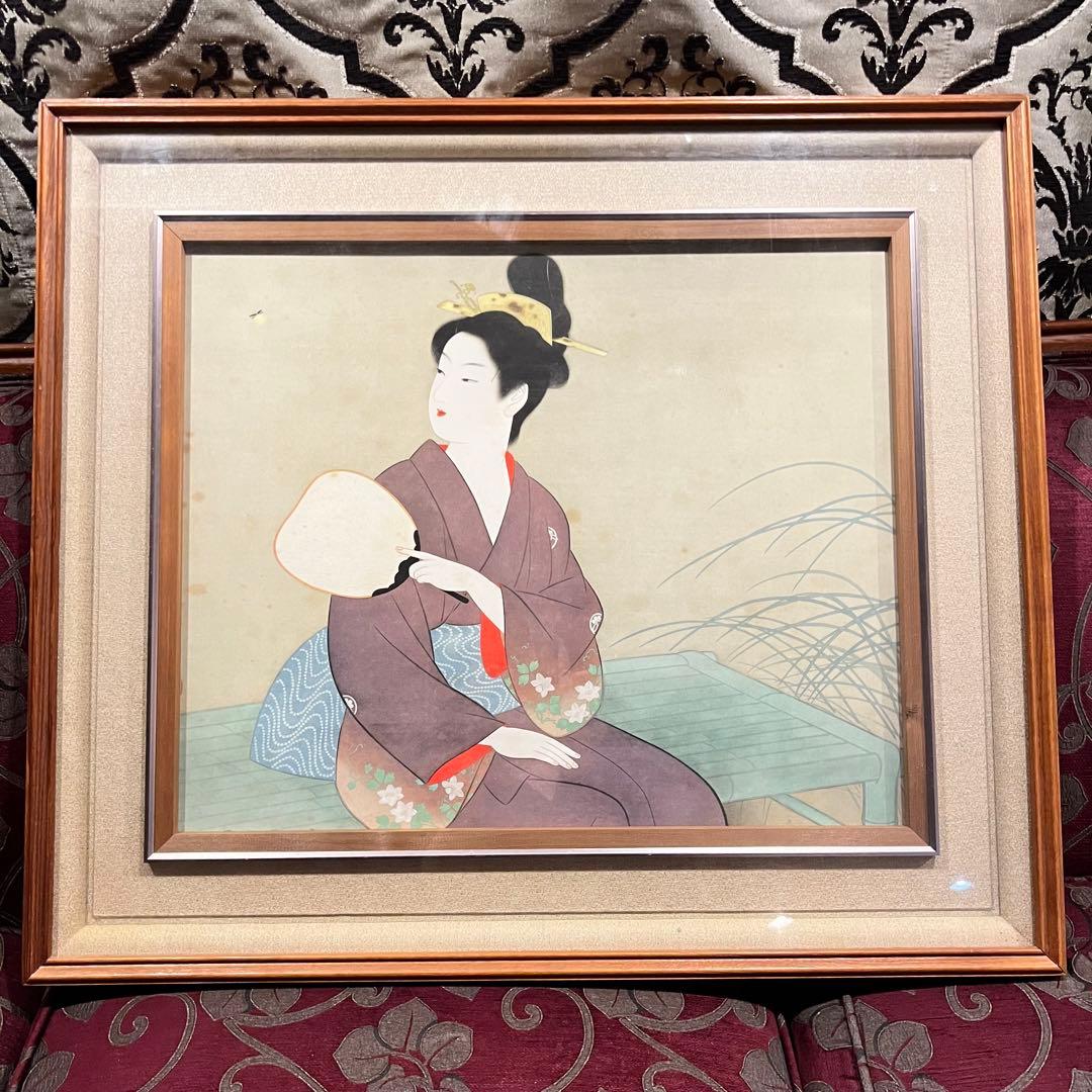 作家 上村松園 作品 螢　技法 木版　　京都国立近代美術館　内山武夫監修