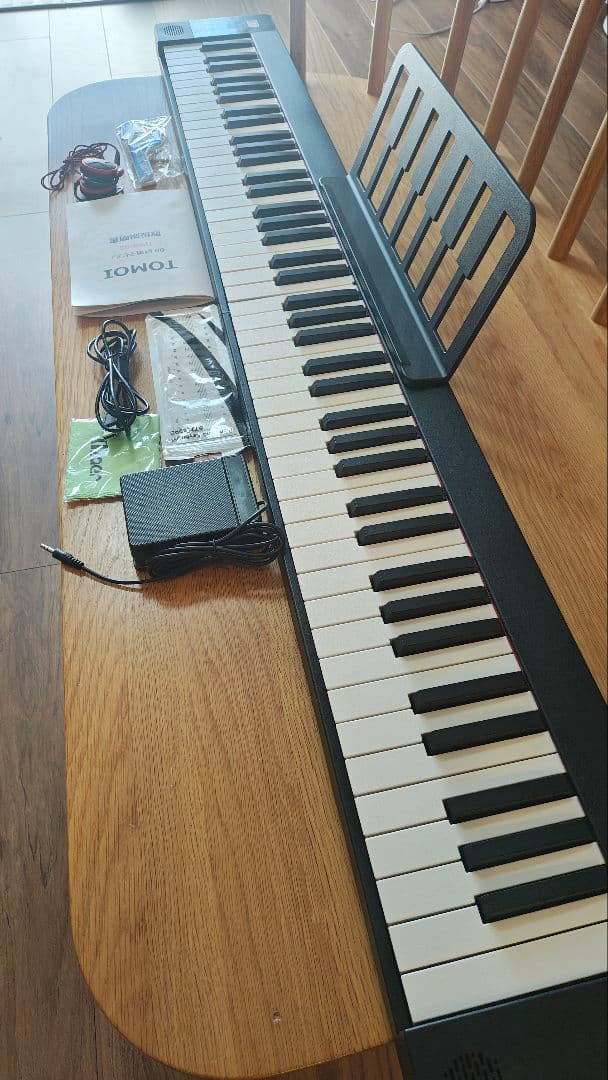 電子ピアノ 88鍵 折りたたみ TOMOI バッテリー作動可