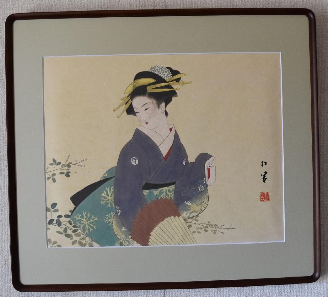 日本画・美人画の巨匠　上村松園　萩の露　女性初文化勲章受章