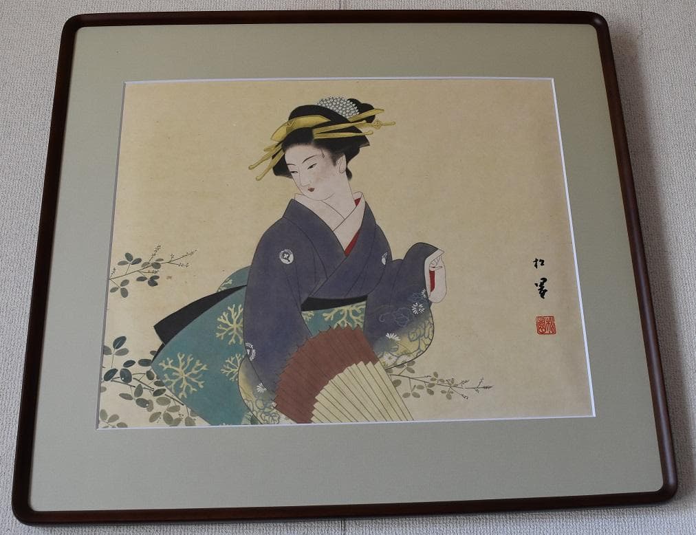 日本画・美人画の巨匠　上村松園　萩の露　女性初文化勲章受章