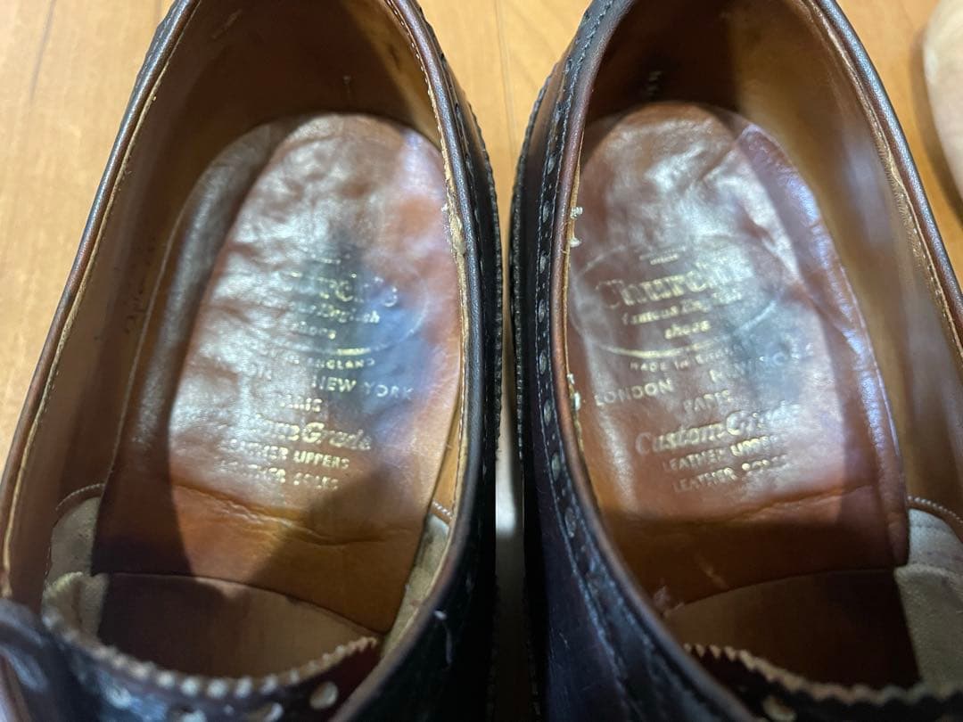 【美品3都市】旧チャーチ ディプロマット ダークブラウン65F シューツリー付