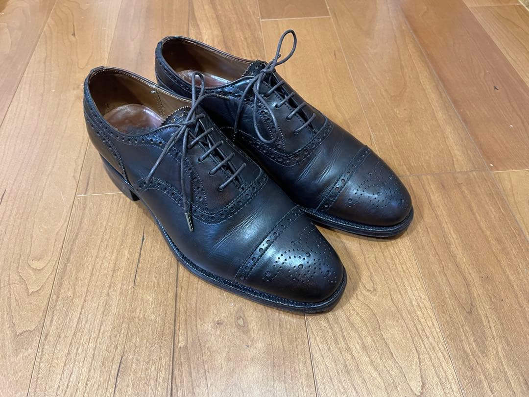 【美品3都市】旧チャーチ ディプロマット ダークブラウン65F シューツリー付