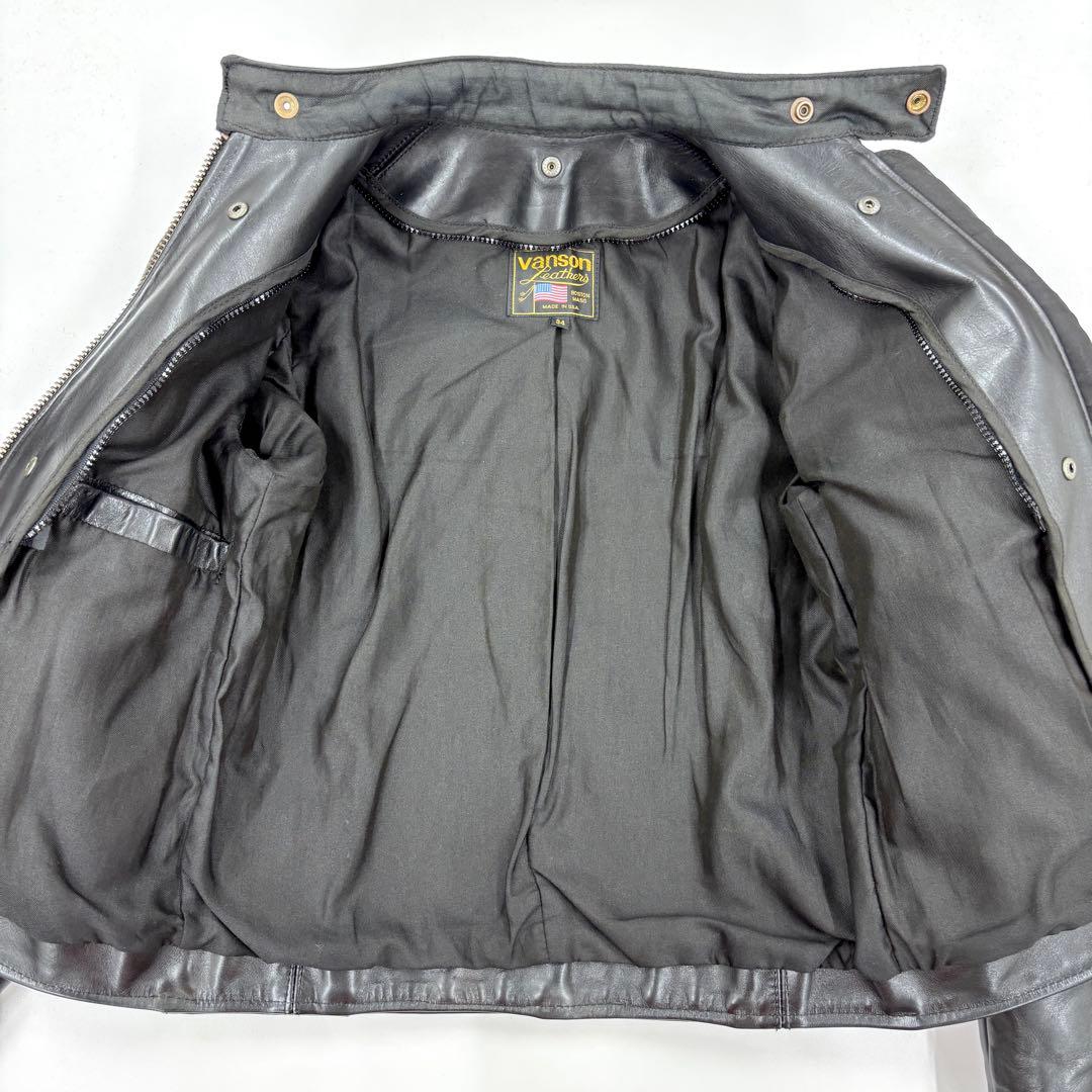 VANSON バンソン シングルライダース レザージャケット TYPE B 34