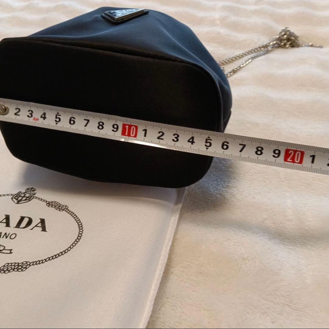【新品未使用】PRADA プラダ チェーン 巾着バッグ ブラック
