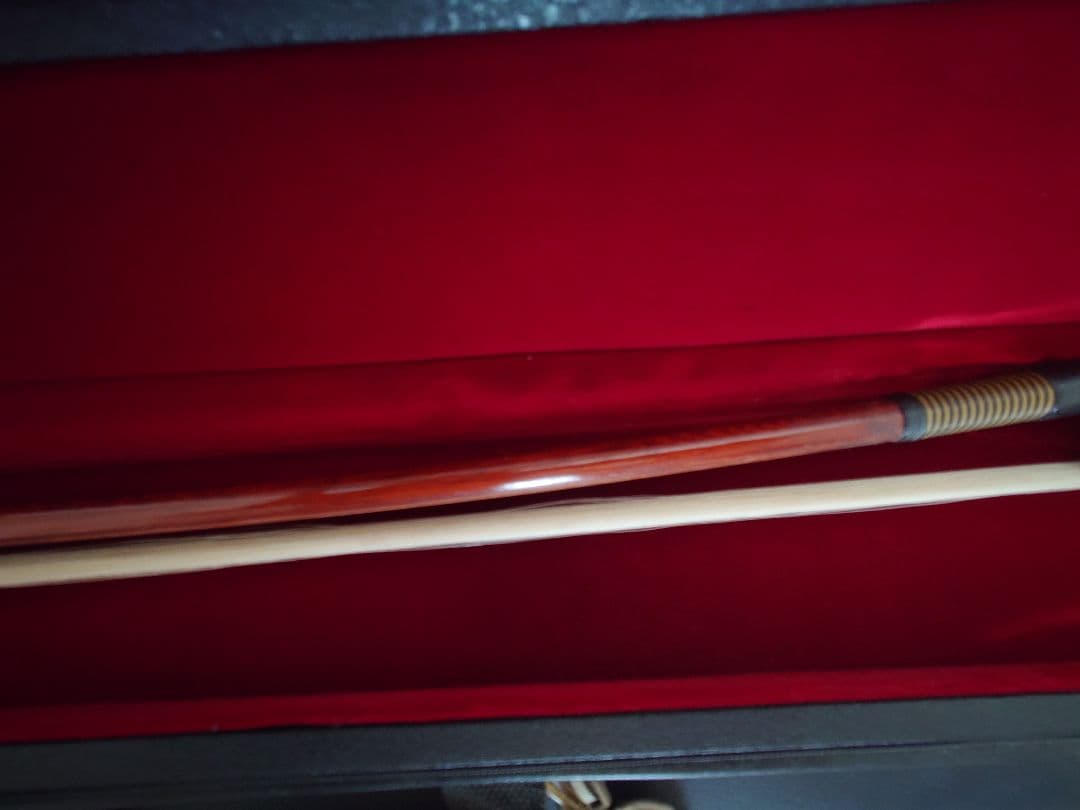 フレンチスタイル　ビンテージ　コントラバス弓　弓ケース付