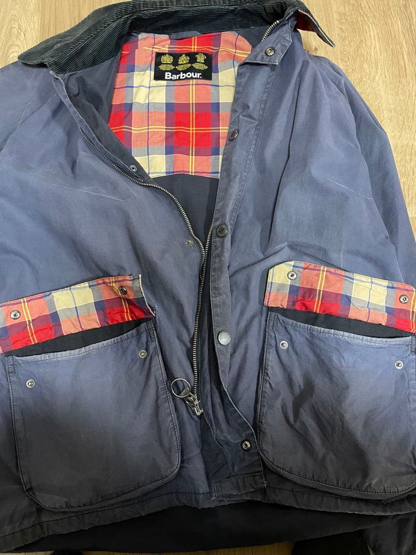 Barbour ネイビー　オイル洗浄済