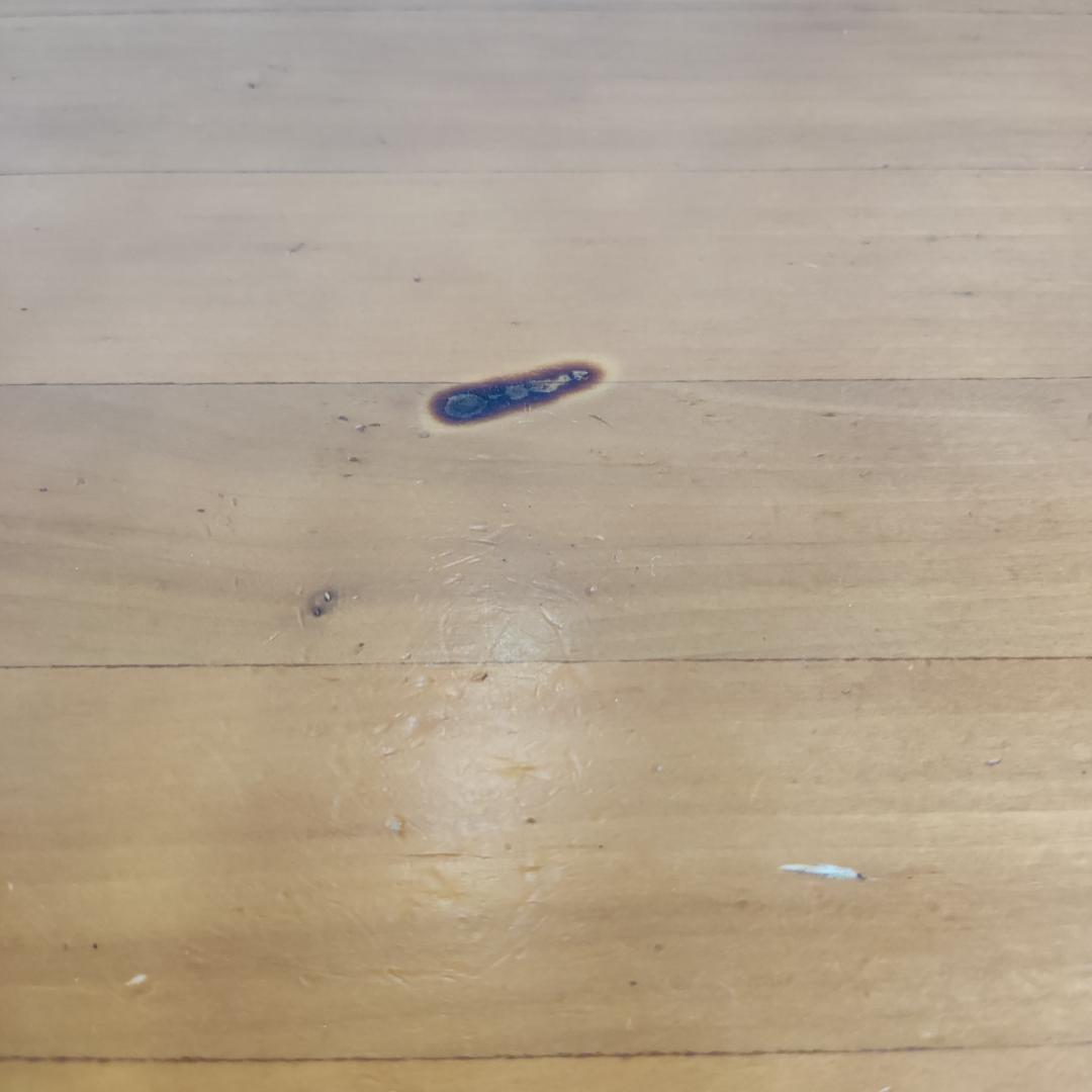 ちゃぶ台　レトロ　木製　円形座卓　茶色　小傷あり