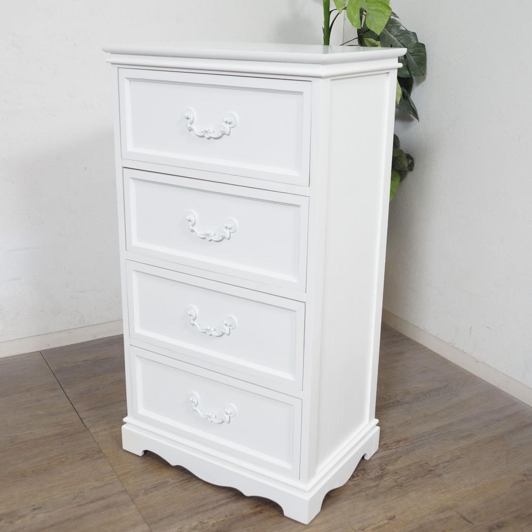 【新品・未使用】　 アンティーク調　シャビー仕上げ　チェスト ４杯