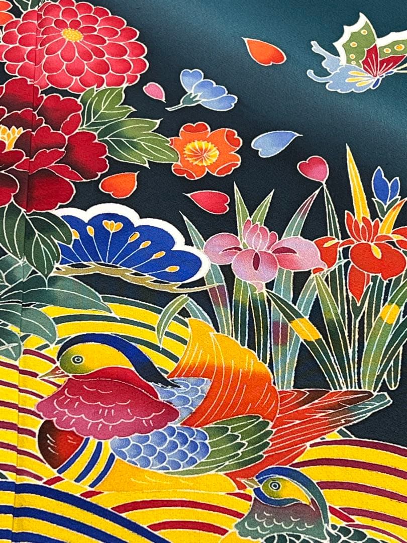 振り袖　フルセット　長襦袢付　落款入り　成人式　手描き　689