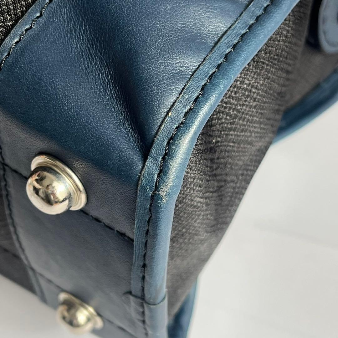 ✨未使用級✨　Orobianco 　レザー　ビジネスバッグ　ネイビー