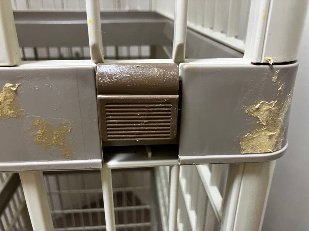 ベージュ 3段式キャットケージ プラゲージ