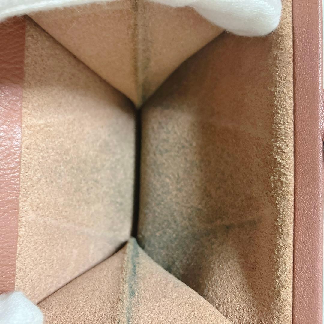 極美品　IL BISONTEイルビゾンテ レザーがま口三つ折り財布　ジャム