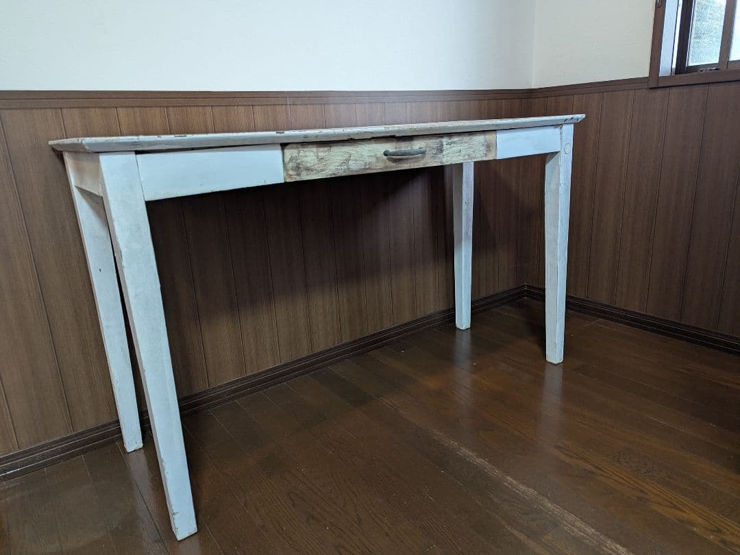 ス*ュ様 シャビーシック アトリエテーブル 幅120 PCデスク カフェ アンテ