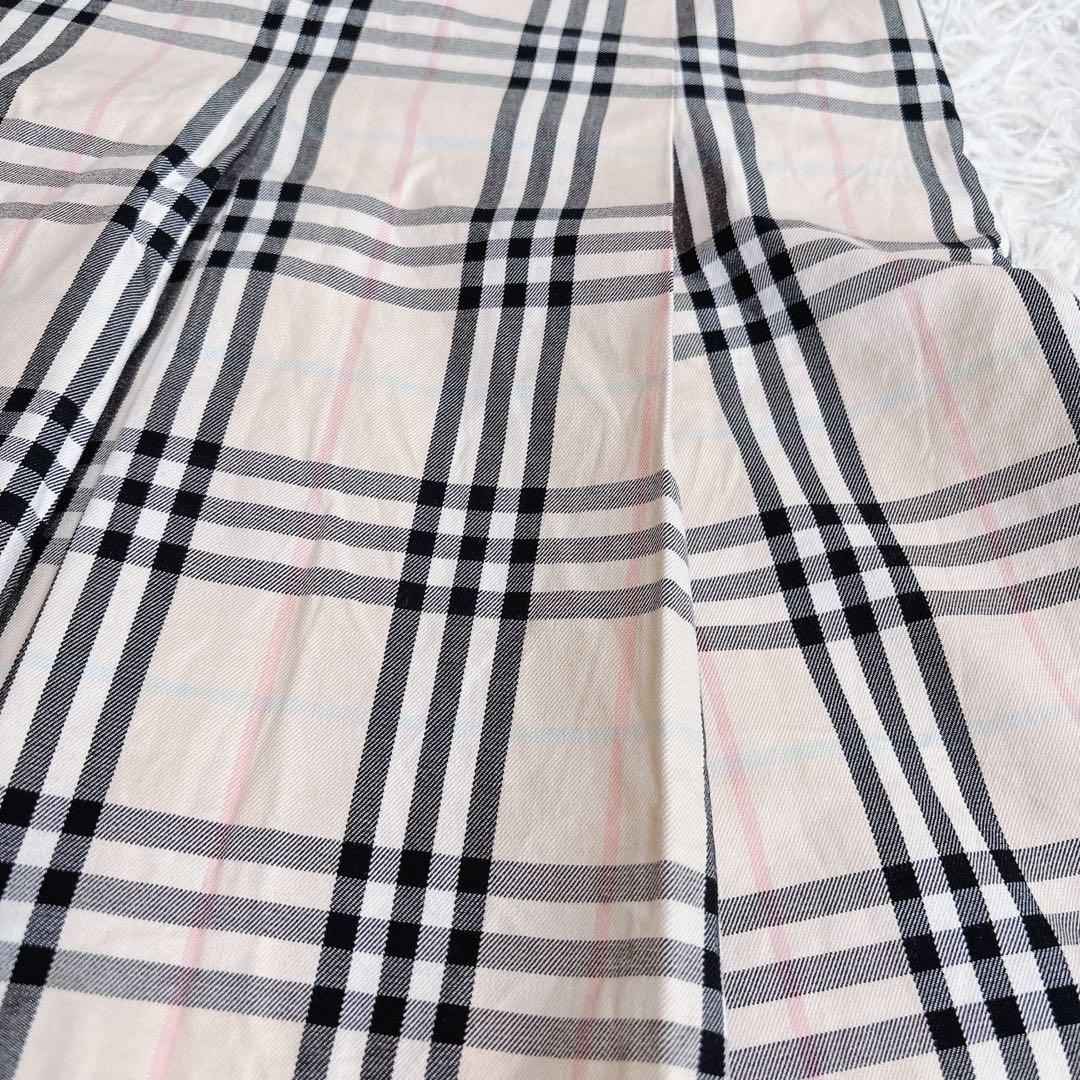バーバリーブルーレーベル　プリーツスカート　ノバチェック