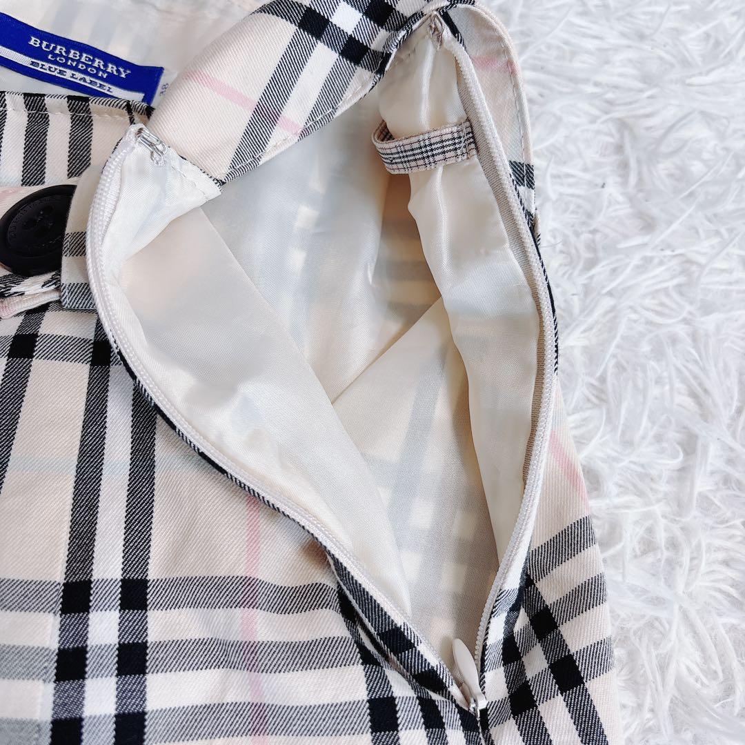 バーバリーブルーレーベル　プリーツスカート　ノバチェック