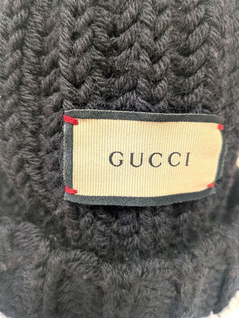 本日限定10%オフ⚡️GUCCI 22AW ニット帽 グッチ キャップ ロゴ