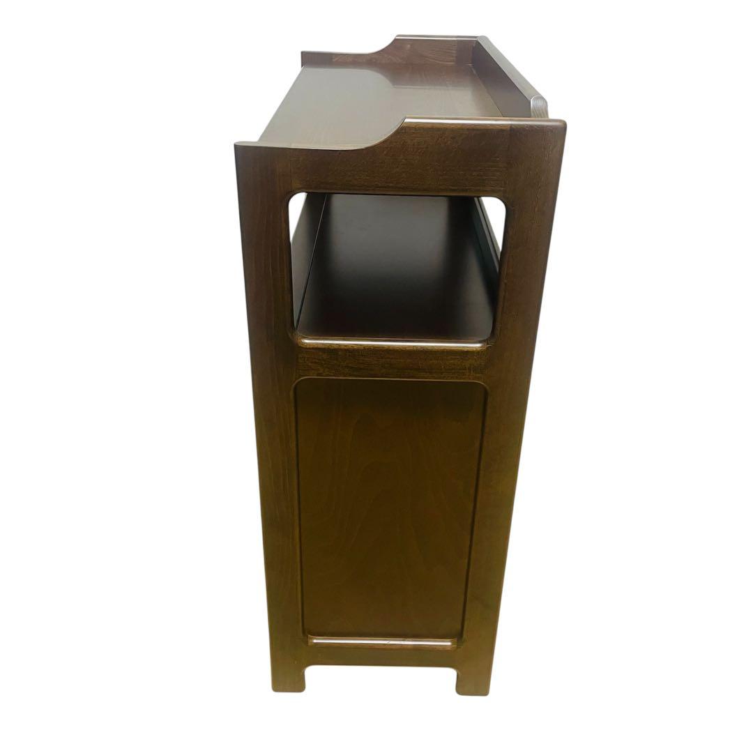 【美品】Karimoku カリモク 家具 木製 電話台 キャビネット FAX台