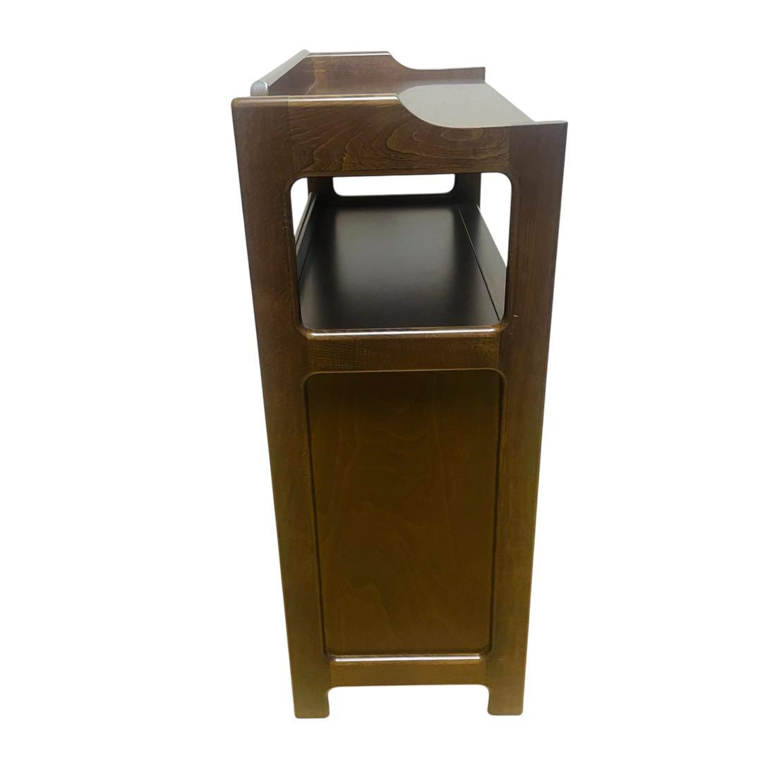 【美品】Karimoku カリモク 家具 木製 電話台 キャビネット FAX台