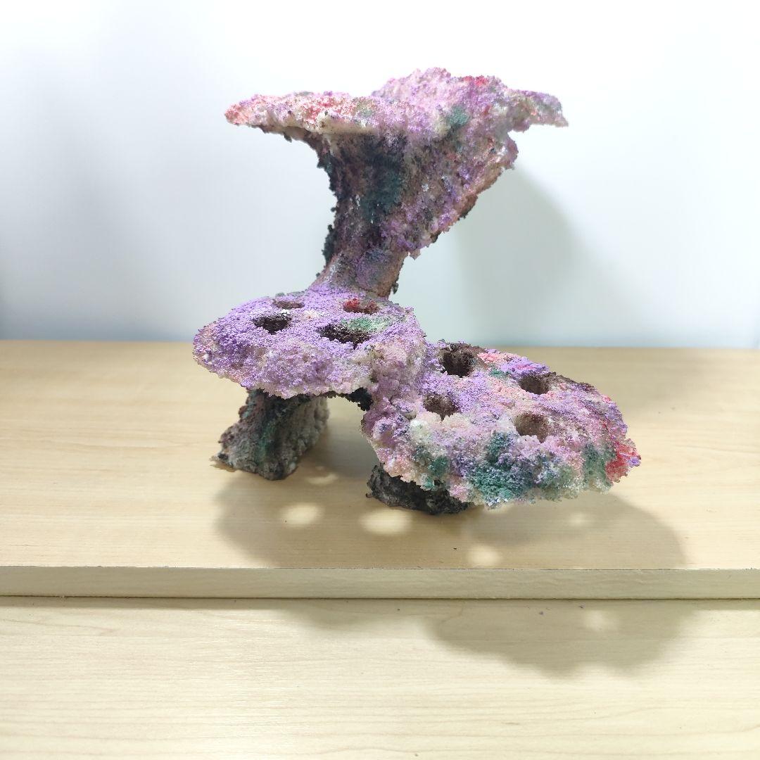 プラグ穴付き アク抜き不要人工ライブロック 海水水槽 レプリカ コーラルフラグ3