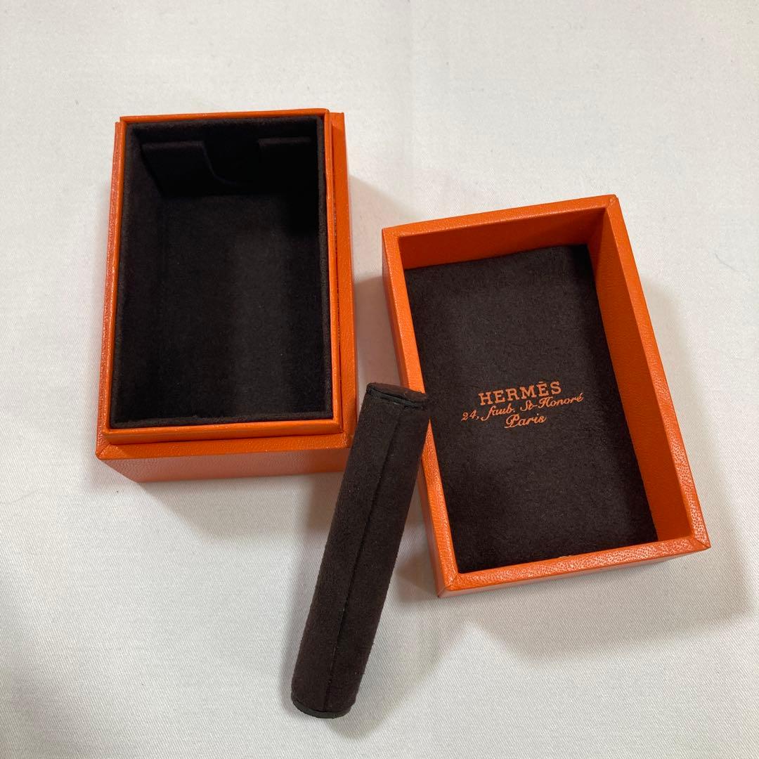 美品　エルメス　リングケース　2点セット　最新仕様　現行品　指輪入れ　リボン付き