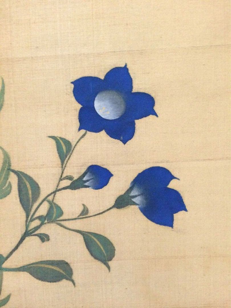 模写　酒井抱一 『秋草之図』 /掛軸 肉筆 時代箱　日本画