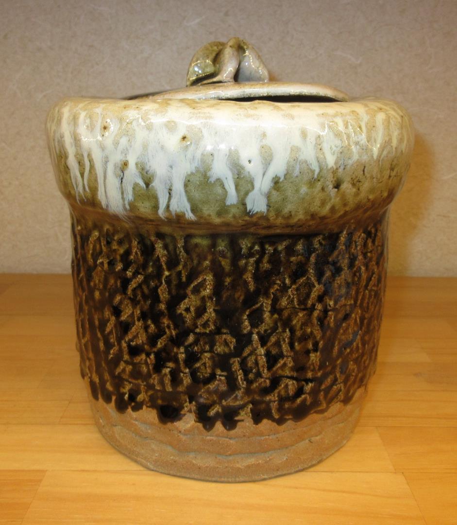 送料込【逢絢亭】茶道具 水指 唐津焼 朝鮮唐津 帆柱窯 中嶋紀文 共箱入り