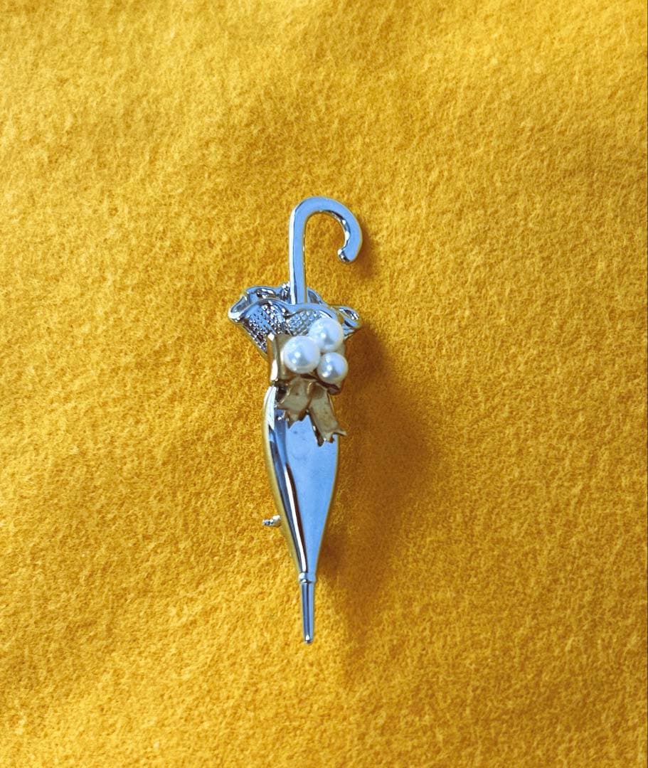 K18 / s925 ミキモトブローチ　アンブレラ