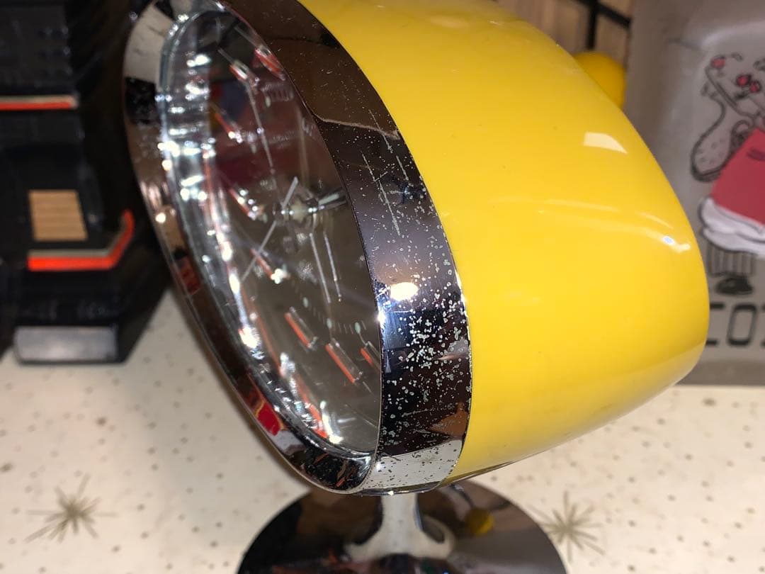 昭和レトロ　動作品　シチズン CITIZEN アラーム付　置時計　スペースエイジ