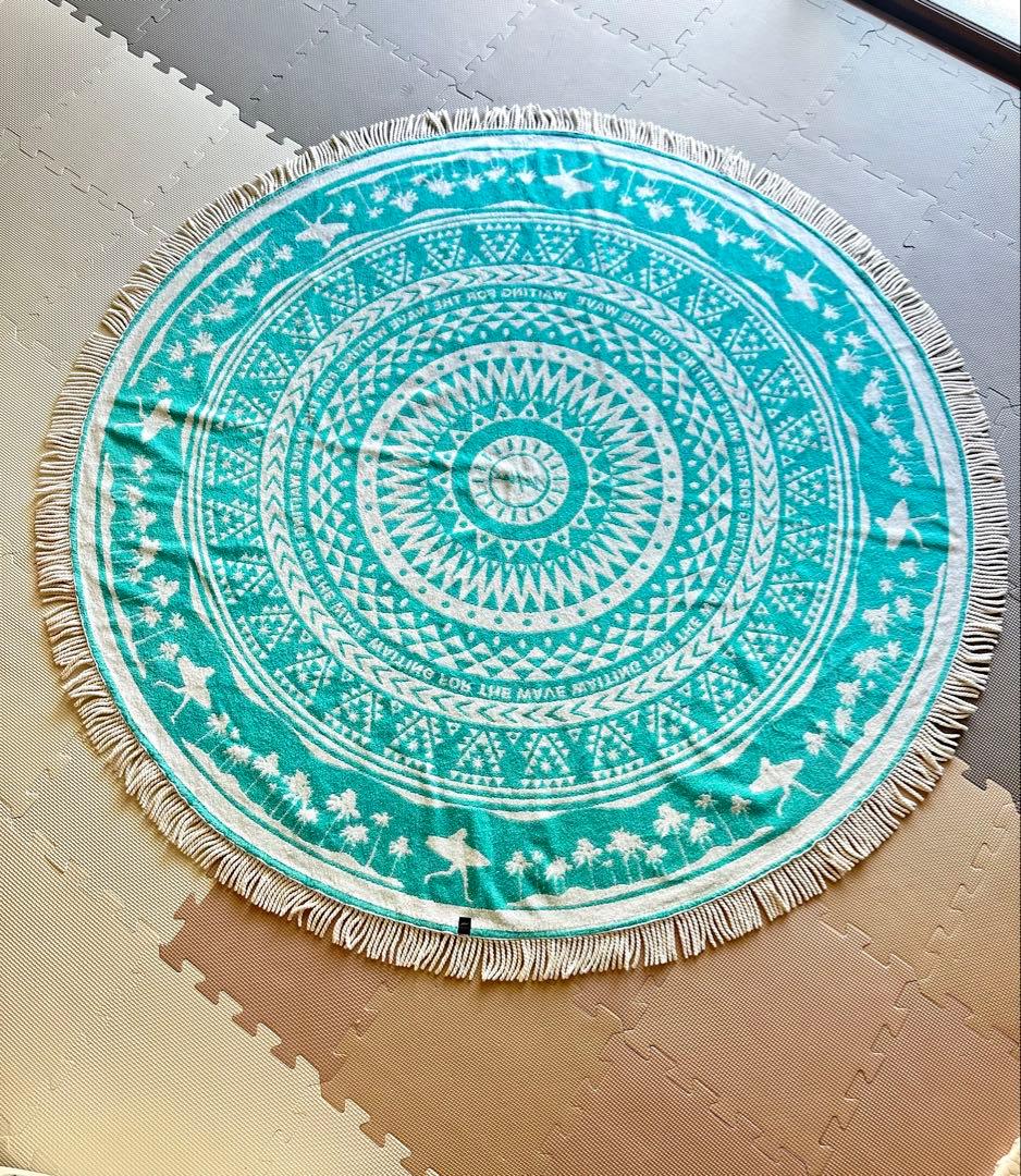 WTW ビーチラウンドタオル／ターコイズ