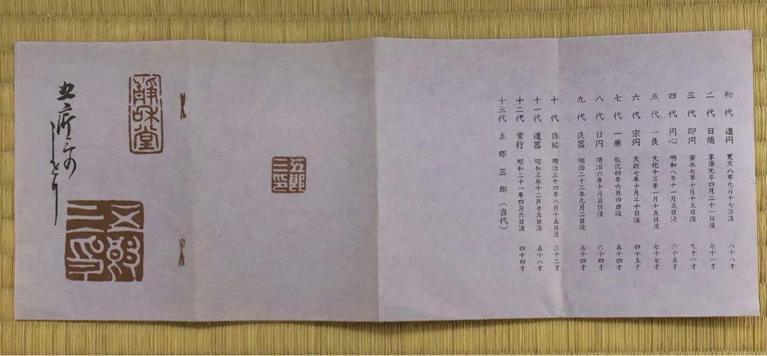 茶道具　唐銅餌畚建水　十三代五良三郎作　妙玄斎書付　栞　共箱　紙箱　S132KS