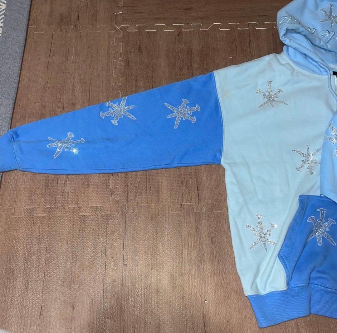 unknown london パーカー フーディー 水色