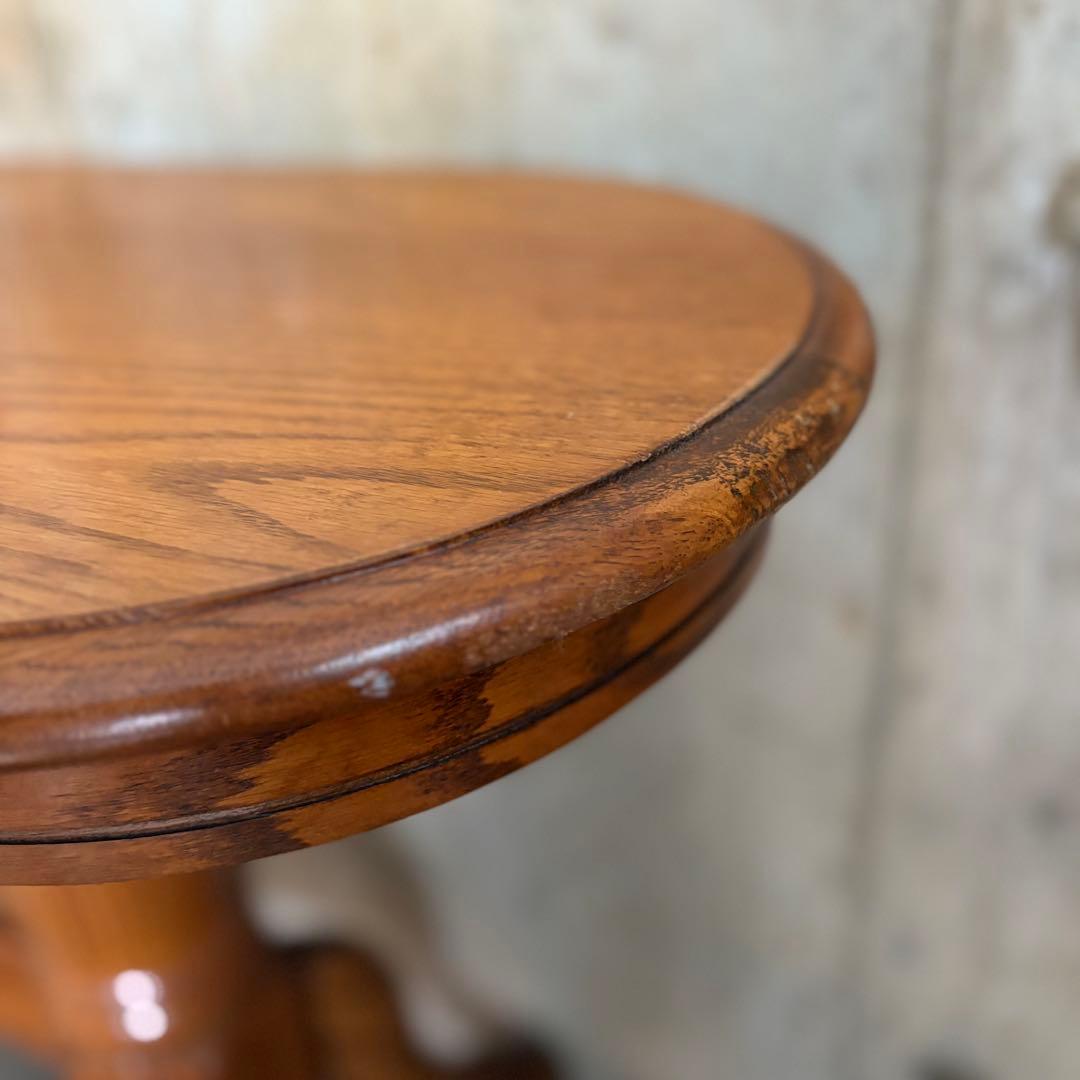 オーク材　オーバルコンソールテーブル