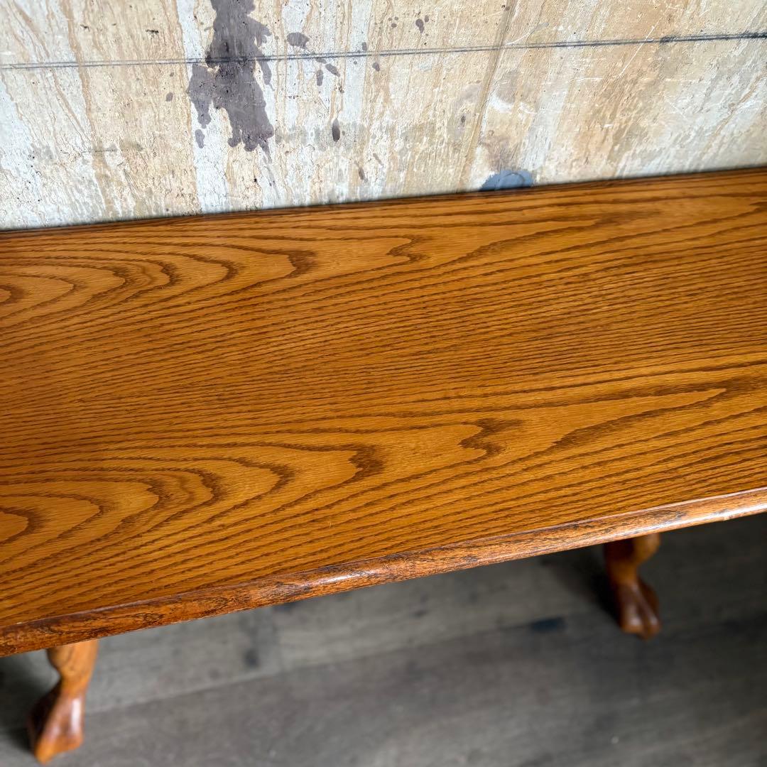 オーク材　オーバルコンソールテーブル