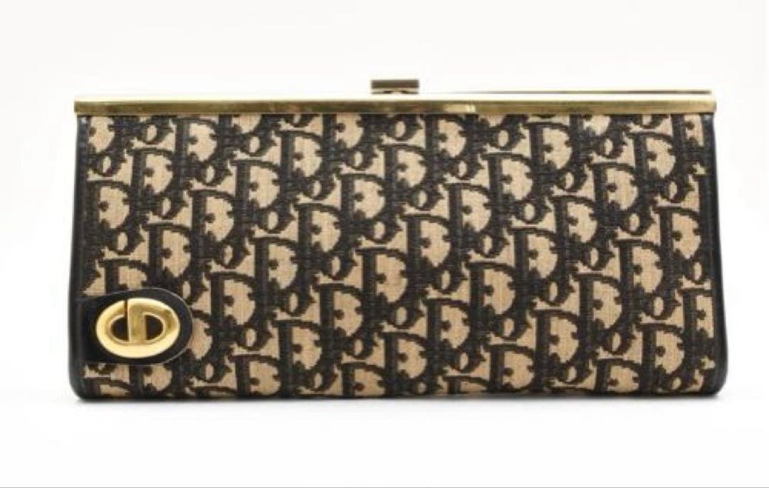 訳あり♡Dior✨クリスチャンディオール　トロッター　がま口　パーティバッグ