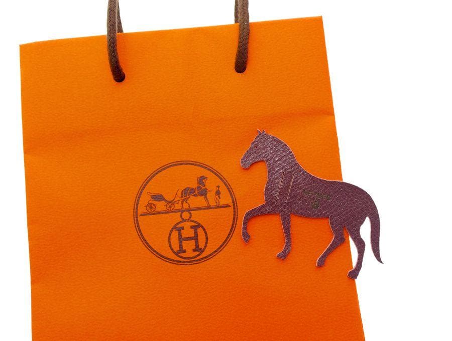 エルメス プティ・アッシュ ラッピングチャーム 馬 ダークブラウン HERMES