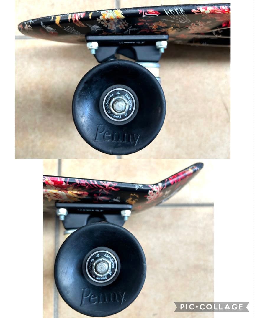 正規品 penny ペニー 22インチ floral フラワー×ドクロ スケボー
