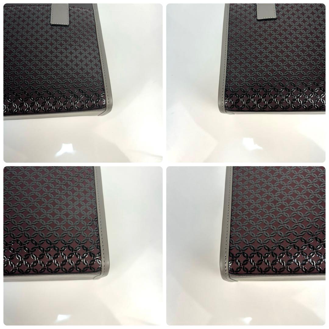 【未使用級】印傳屋　ハンドバッグ　手提げ　甲州印伝　上原勇七　和装　鹿革　あずき