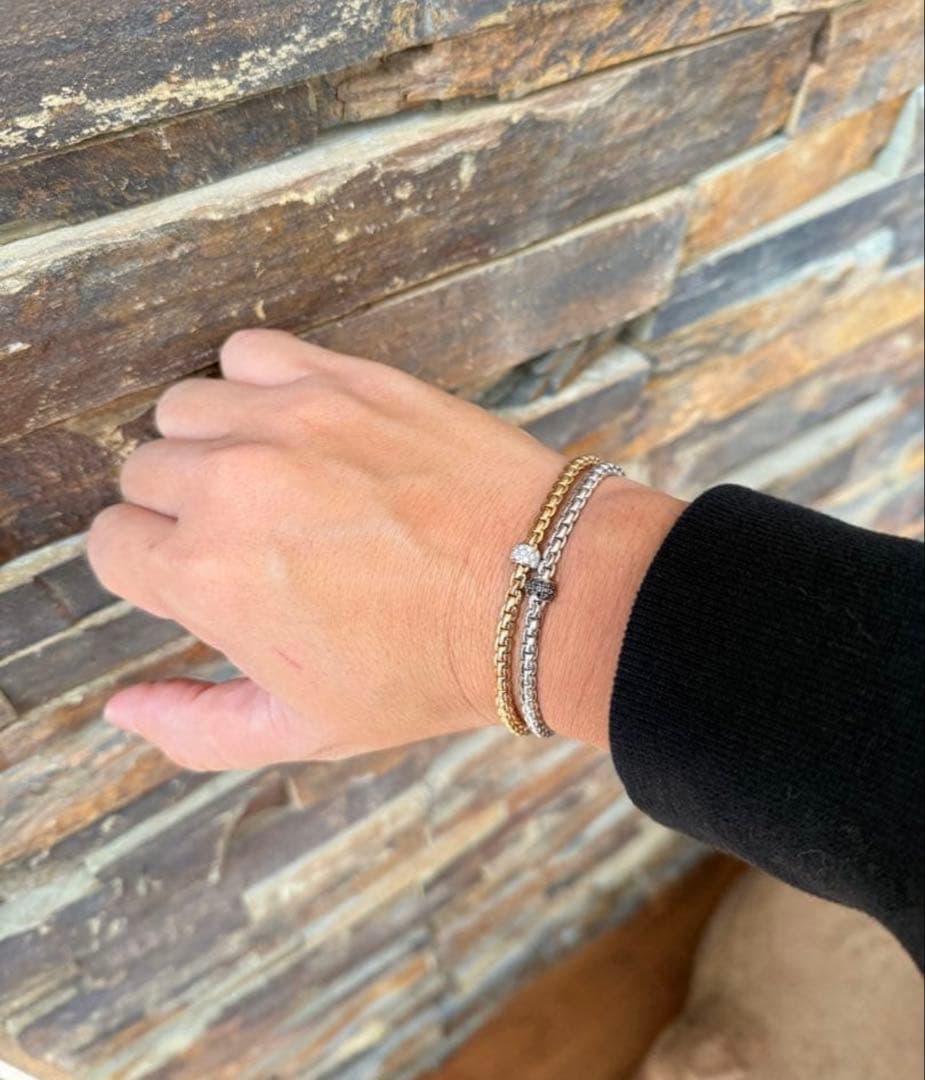 FOPE EKA ホワイトゴールド ブラックダイヤ M