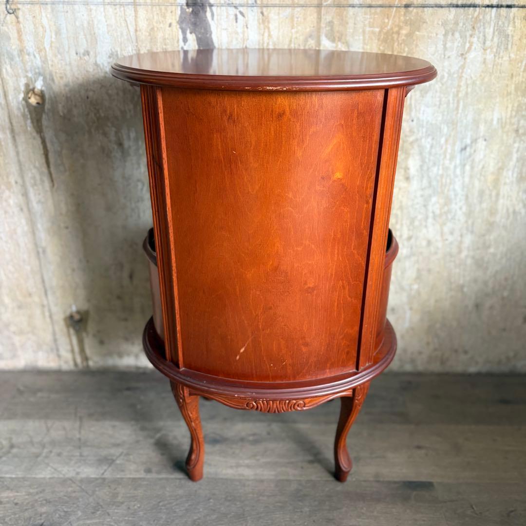 イタリア　猫脚コンソールドロワー　電話台　ヴィンテージ