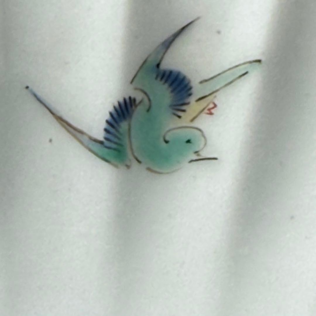 江戸時代　柿右衛門　錦　龍図花鳥絵菊花形皿　五点　博物館級　古美術　古伊万里